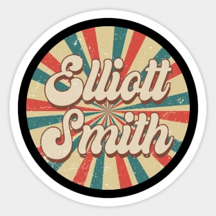 Circle Design Elliott Proud Name Birthday 70s 80s 90s Styles Sticker